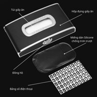 Hộp đựng khăn giấy trên ô tô kiêm bảng số,đồng hồ - Hộp khăn giấy sang trọng