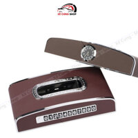Hộp Đựng Khăn Giấy Trên Ô Tô Có Đồng Hồ Cao Cấp