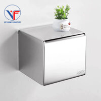 Hộp đựng khăn giấy vệ sinh vuông inox 304