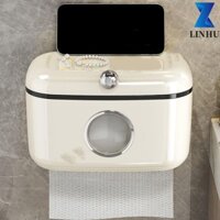 Hộp đựng khăn giấy vệ sinh LINHU Màu kem Phòng tắm sang trọng