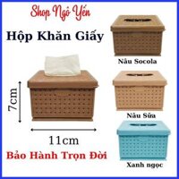 Hộp Đựng Khăn Giấy Vuông Size Nhỏ - Xanh Ngọc