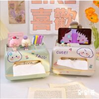 Hộp đựng khăn giấy/để bút/giá đỡ điện thoại có nhãn dán(ảnh thật sau cùng)