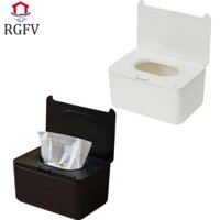 Hộp đựng khăn lau để bàn RGFV, Hộp đựng khăn lau trẻ em có thể tái sử dụng, Khăn lau tã di động Tươi dễ dàng mở & đóng Hộp đựng khăn lau giấy kín Nhà vệ sinh