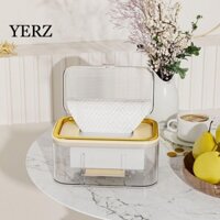 Hộp đựng khăn ướt YERZ, Hộp khăn lau ướt dung tích lớn bằng nhựa có đĩa lò xo, Hộp đựng khăn giấy treo tường chống bụi đa chức năng Phòng tắm