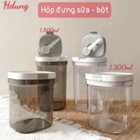 Hộp đựng kín khí, Thìa cạo miễn phí Hộp đựng sữa bột có thể tái sử dụng, Hộp kín thực phẩm