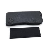 Hộp đựng kính Chrome Hearts Túi da mềm màu đen thời trang Túi đeo kính có dây kéo di động 3101