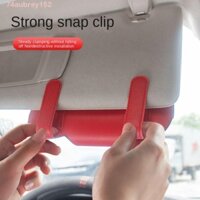 Hộp đựng kính ô tô AUBREYB, Hộp đựng kính râm ô tô bằng da PU, Móc treo di động Dây buộc tấm che nắng màu trơn Bảo quản tự động