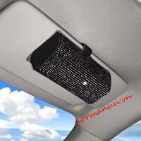 Hộp đựng kính ô tô NORMAN6G, Hộp đựng kính râm sáng tạo chống mài mòn, Kẹp kính râm Đóng cửa ẩn Bảo vệ kính mắt Giá đỡ kính Bling