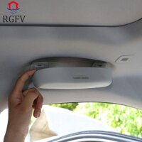 Hộp đựng kính ô tô RGFV, Hộp đựng kính râm thực tế bằng nhựa, Hộp đựng kính mắt màu be đa chức năng