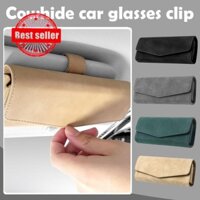 Hộp Đựng Kính Tự Động Da Bò Xe Gắn Kính Mát Kẹp Bút Đa Năng Tổ Chức Vé J2z7