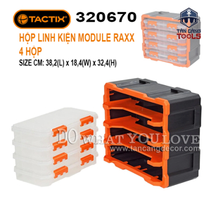 Hộp đựng linh kiện Tactix 320670 37.8 x 18 x 32