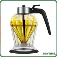 Hộp đựng mật ong thủy tinh LONTIME, Chai dầu hình 200ml, Hộp đựng nước sốt đa chức năng dung tích lớn Mật ong