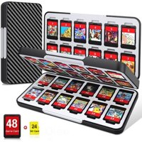 Hộp Đựng Máy Chơi Game Nintendo Switch Với 48 Thẻ Game Và 24 Ngăn Đựng Thẻ Micro SD Và Giá Đỡ Tiện Dụng Ốp