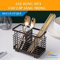 Hộp đựng muỗng đũa treo tường sơn tĩnh điện nâu bền đẹp hiện đại an toàn cao cấp HADU