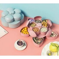 Hộp đựng mứt 2 tầng tự bung hình hoa sen