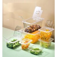 Hộp Đựng Mứt Hình Chữ Nhật Trong Suốt Có Nắp Đậy Tiện Dụng