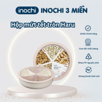 Hộp đựng mứt tết bánh kẹo tròn Haru inochi khay nhựa cao cấp 5 cánh