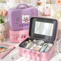 Hộp đựng mỹ phẩm các hình cute, Túi mỹ phẩm, Cốp đựng mỹ phẩm có gương Makeup tiện lợi (GDBT)