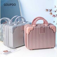 Hộp Đựng Mỹ Phẩm GOUPDO, Vali Du Lịch Mini, Bán Hàng Nóng Sắp Xếp Tay 14 inch Trang Điểm Nữ