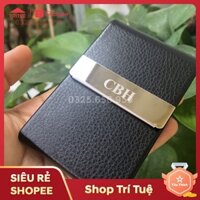 Hộp đựng name card HC13 màu đen và nâu mở nắp nam châm dễ sử dụng, hộp đựng ATM, thẻ căn cước