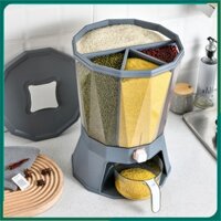Hộp Đựng Ngũ Cốc 4 Ngăn Kháng Khuẩn 5-Cereal DIAMOND Box BPA ⚜️TTHome⚜️