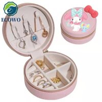 Hộp đựng nhẫn cưới AQUAGEM, Hộp đựng trang sức hoạt hình Cinnamoroll Melody, Hộp lưu trữ sáng tạo Hộp trưng bày nhẫn dễ thương Lễ cưới cặp đôi