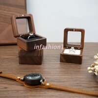 Hộp Đựng Nhẫn Cưới Bằng Gỗ Thiết Kế Nhỏ Gọn Tiện Dụng Ốp