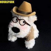 Hộp đựng nhẫn cưới NOVASPARK, Hộp đựng nhẫn búp bê chó con sang trọng Tây Highland, Đồ chơi nhồi bông đáng yêu Giá đỡ nhẫn cặp đôi dễ thương cho bạn gái