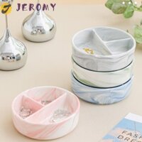 Hộp đựng nhẫn JEROMY, Hộp đựng đồ trang sức bằng gốm Marbling, Hộp đựng đồ trang sức thời trang Vòng cổ Bắc Âu Hộp đựng đồ trang sức sứ Trang trí nhà cửa