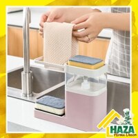 Hộp đựng nước rửa bát và giá treo giẻ rửa bát, Khay đựng đồ rửa bát nhà bếp để bàn có khay ráo nước