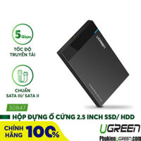 Hộp Đựng Ổ Cứng 2.5″ USB 3.0 Ugreen 30847 ( Hỗ Trợ Ổ Cứng 6TB,Cáp Liền )
