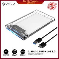 Hộp Đựng Ổ Cứng Di Động HDD Box 2.5 ORICO 2139U3 USB3.02.5 Nhựa Trong Suốt - Hàng Chính Hãng
