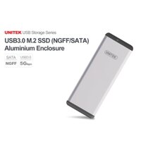 Hộp đựng ổ cứng SSD M.2. Box USB 3.0 ra M.2 NGFF/Sata Unitek (Y-3365)