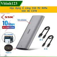 Hộp đựng ổ cứng SSD M2 NVMe SSK HE C370