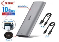Hộp đựng ổ cứng SSD M.2 NVMe/SATA SSK HE C370