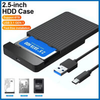 Hộp đựng ổ cứng / SSD SATA sang USB Vỏ chuyển đổi 6Gbps HD Hộp đựng ổ cứng gắn ngoài cho ổ cứng HDD Type-C Vỏ