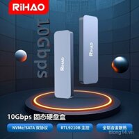 Hộp đựng ổ đĩa thể rắn RiHao M.2 NVMe sang Type-C, đọc SATA ngoài, ổ SSD M2 phổ thông Thunderbolt 3