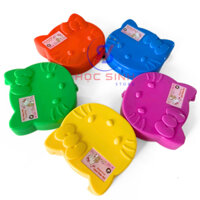 Hộp Đựng Phấn 2 Ngăn Dễ Thương Hiệu Aihao Hình Gấu/ Hello Kitty, Nhựa Giày, Tặng Kèm 2 Cây Phấn Và Đồ Lau