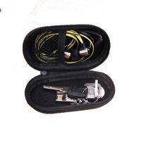 Hộp đựng phụ kiện tai nghe, cáp sạc hình Oval dài (Có ngăn lưới bên trong)