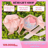 Hộp đựng quà tặng hộp quà tặng full set tặng valentine 14/2 sang trọng thanh lịch HQT10