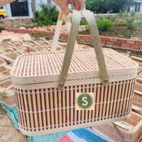 Hộp Đựng Quà Tết - Giỏ Quà Tết - Hộp Vali Tre - Giỏ Picnic Tre - Bamboo Picnic Basket