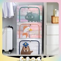 Hộp Đựng Quần Áo Chăn Màn Khung Thép lưới trong suốt Cao Cấp/ Túi đựng quần áo khung kim loại