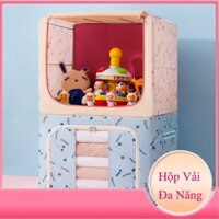 Hộp Đựng Quần Áo Chăn Màn Khung Thép Cao Cấp Túi Vải Đựng Đồ Đa Năng Kích Thước Lớn Thùng Vải Oxford 66L-100L HVĐN