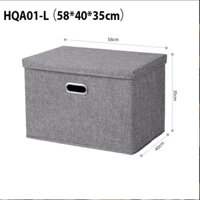 Hộp đựng quần áo đa năng, Hộp vải đựng quần áo có nắp, thùng đựng quần áo chất liệu vải cao cấp ASAKI1