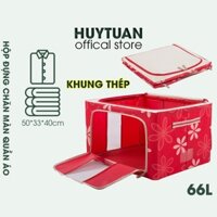 Hộp đựng quần áo khung vải đựng chăn màn thép LBOX dung tích 66L Huy Tuấn