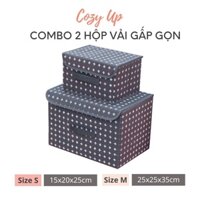 Hộp Đựng Quần Áo Tiện Lợi Combo S M