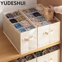 Hộp đựng quần lót YudhUI, Hộp đựng đồ lót có thể gập lại nhiều lưới, Dụng cụ sắp xếp ngăn kéo tủ quần áo bằng vải không dệt Dụng cụ sắp xếp lưu trữ tủ quần áo đa năng