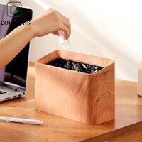 Hộp đựng rác để bàn COOLCELLS, Hộp đựng rác thu hẹp để bàn đơn giản Bắc Âu, Giỏ giấy vuông Thùng rác Mini sáng tạo hai tầng cho văn phòng