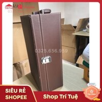 Hộp đựng rượu HC07 da đơn sẵn 2 màu nâu và đen