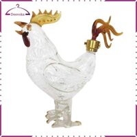 Hộp đựng rượu thiết kế gà trống Scotchs Làm sáng tay Borosilicate trong suốt